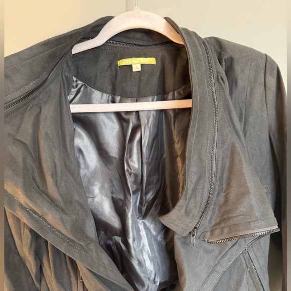 Gianni Bini Polyester Zip Up Bomber Jacket size Large - Picture 5 of 6